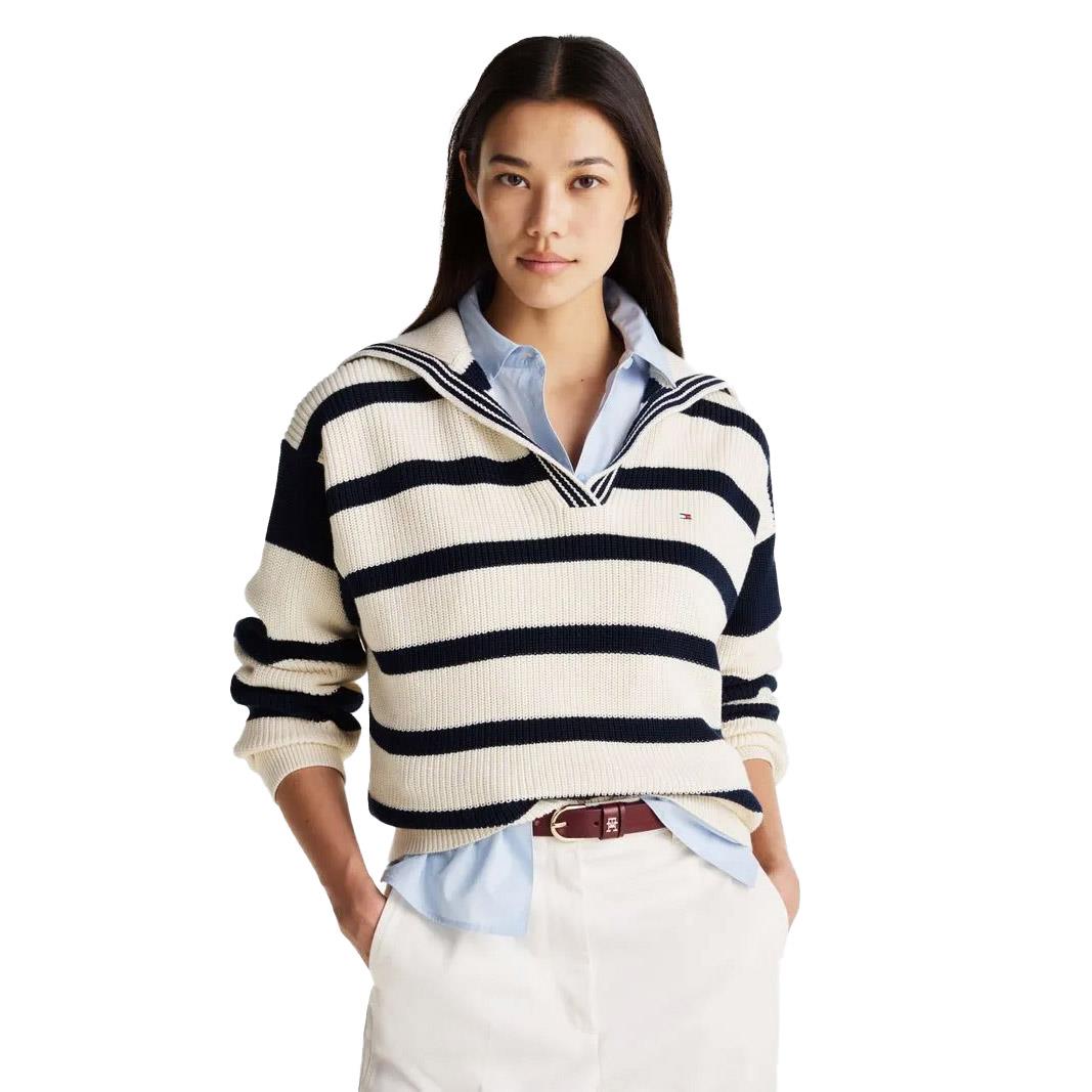Tommy Hilfiger V-Neck Striped Sweater